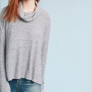 Grey Cowl Neck LS Top